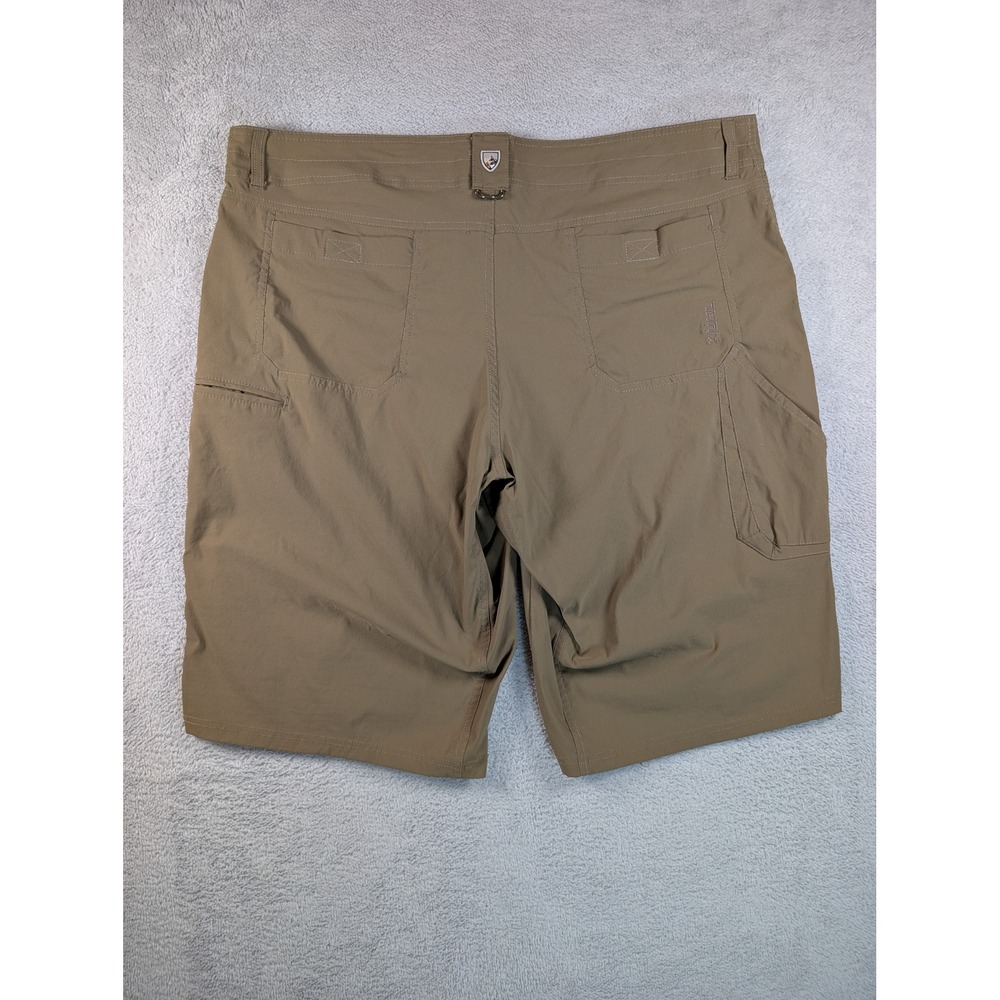 Kuhl Renegade Khaki Tan Cargo Hiking Shorts Mens 42 Style 5121 Nylon Spandex - Picture 10 of 13